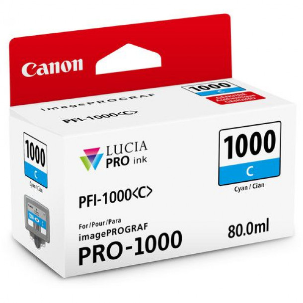 Cartucho Canon LUCIA PRO INK PFI-1000 Ciano 80ml 0547C003AA
